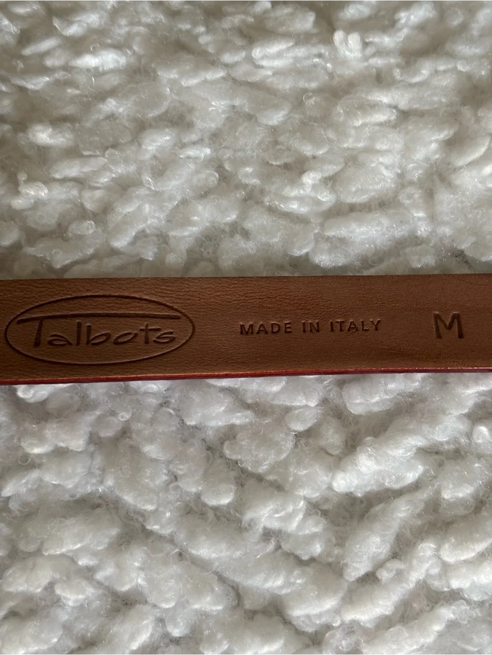 Talbots Genuine Red Leather Belt